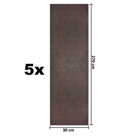 Set 5 panouri decorative, lamelar, polimer rigid, D5460, 270x30x0.5cm, Maro [4]