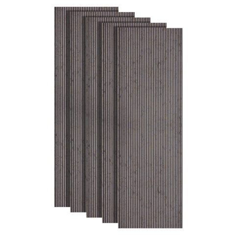 Panouri Decorative - Set 5 panouri decorative, lamelar, polimer rigid, D5462, 270x30x0.5cm, Crem