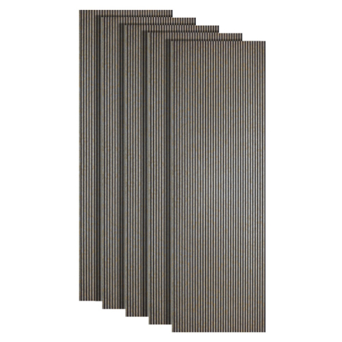 Panouri Decorative - Set 5 panouri decorative, lamelar, polimer rigid, D5463, 270x30x0.5cm, Crem