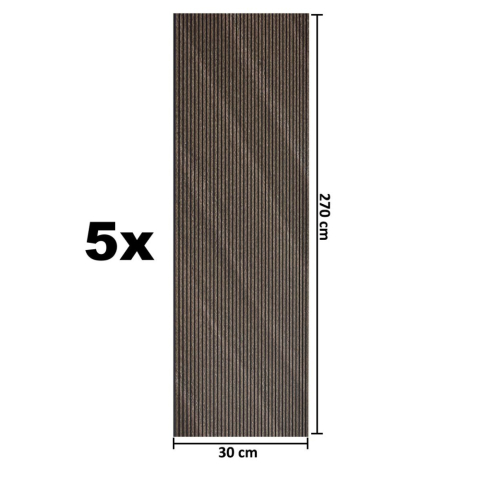 Set 5 panouri decorative, lamelar, polimer rigid, D5465, 270x30x0.5cm, Maro [4]
