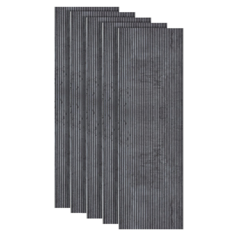 Panouri Decorative - Set 5 panouri decorative, lamelar, polimer rigid, D5466, 270x30x0.5cm, Gri