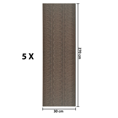 Set 5 panouri decorative, lamelar, polimer rigid, D5467, 270x30x0.5cm, Maro [4]