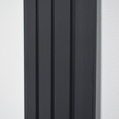 Set 5 panouri decorative, lamelar, polimer rigid, D5470, 270x16x1cm, Negru [3]