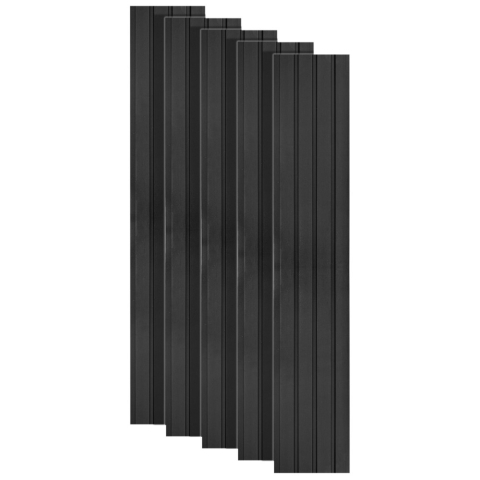 Panouri Decorative - Set 5 panouri decorative, lamelar, polimer rigid, D5470, 270x16x1cm, Negru