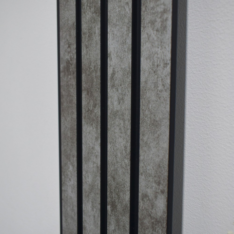 Set 5 panouri decorative, lamelar, polimer rigid, D5472, 270x16x1cm, Gri [3]