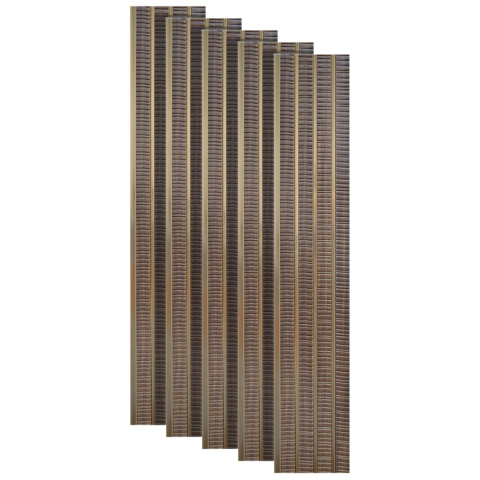 Panouri Decorative - Set 5 panouri decorative, lamelar, polimer rigid, D5473, 270x16x1cm, Maro/Auriu