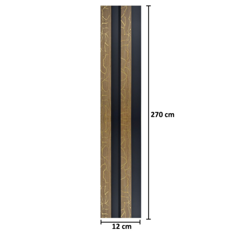 Set 5 panouri decorative, lamelar, polimer rigid, D5477, 270x12x2cm, Maro [4]
