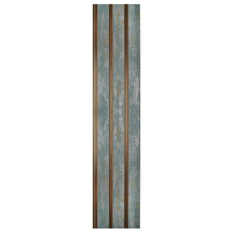Set 5 panouri decorative, lamelar, polimer rigid, D5481, 270x12x1cm, Verde/Auriu [1]