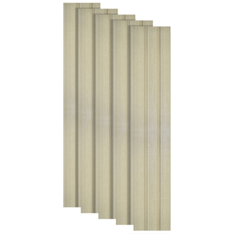 Panouri Decorative - Set 5 panouri decorative, lamelar, polimer rigid, D5482, 270x12x1cm, Crem deschis