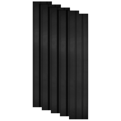 Panouri Decorative - Set 5 panouri decorative, lamelar, polimer rigid, D5483, 270x12x1cm, Negru