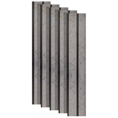 Panouri Decorative - Set 5 panouri decorative, lamelar, polimer rigid, D5487, 270x12x1cm, Crem