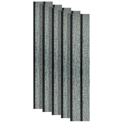 Panouri Decorative - Set 5 panouri decorative, lamelar, polimer rigid, D5488, 270x12x1cm, Turcoaz
