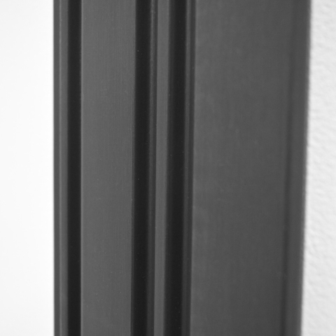 Set 5 panouri decorative, lamelar, polimer rigid, D5490, 270x12x1cm, Negru [3]