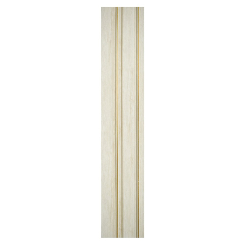 Set 5 panouri decorative, lamelar, polimer rigid, D5491, 270x12x1cm, Alb [1]
