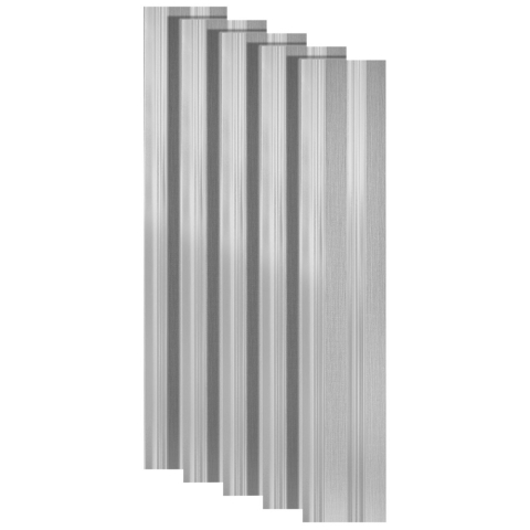 Panouri Decorative - Set 5 panouri decorative, lamelar, polimer rigid, D5492, 270x12x1cm, Argintiu