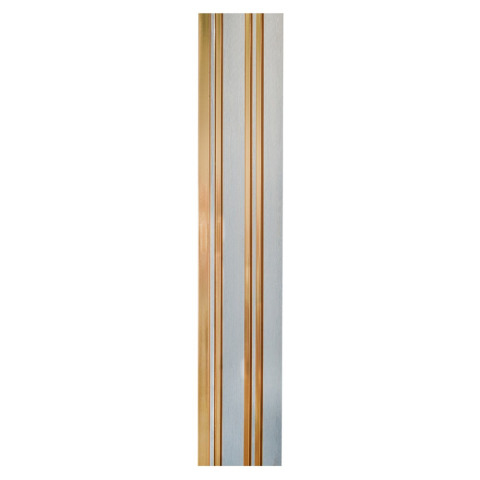 Set 5 panouri decorative, lamelar, polimer rigid, D5493, 270x12x1cm, Gri/Auriu [1]