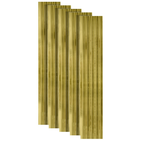 Panouri Decorative - Set 5 panouri decorative, lamelar, polimer rigid, D5498, 270x12x1cm, Auriu