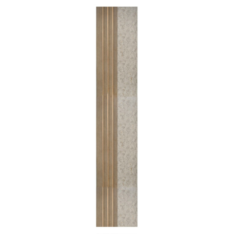 Set 5 panouri decorative, lamelar, polimer rigid, D5501, 270x16x1cm, Crem inchis [1]