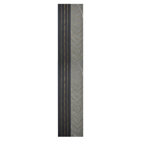 Set 5 panouri decorative, lamelar, polimer rigid, D5503, 270x16x1cm, Gri [1]