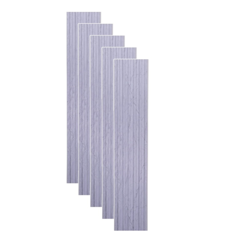 Panouri Decorative - Set 5 panouri decorative, lamelar WPC, cu 6 caneluri, D6218, 260x17x1.8cm, Gri marmura