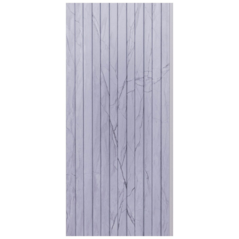 Set 5 panouri decorative, lamelar WPC, cu 6 caneluri, D6218, 260x17x1.8cm, Gri marmura [1]