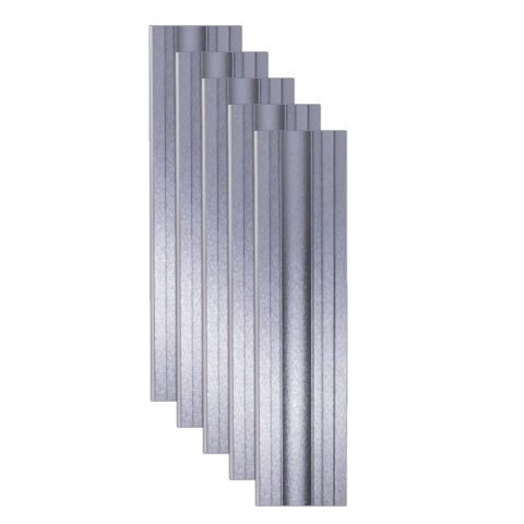 Panouri Decorative - Set 5 panouri decorative, lamelar WPC, D6228, 260x18x1.8cm, Gri metalizat