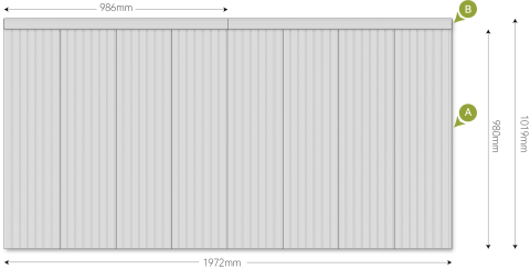 Set 8 buc - Plăci lambriu de perete Rhythm Mix din polistiren, Alb, 980 x 250 x 6 mm/bucată, total 1,96 m² [3]
