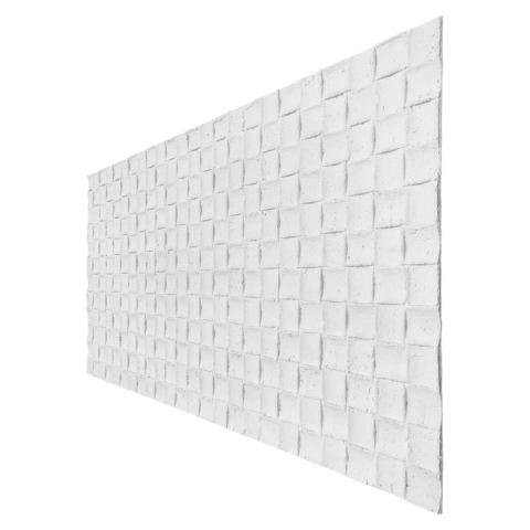 Set 9 panouri decorative flexibile din praf de piatra D7339, ignifuge, strat ceramic UV, 1200x600x2 mm, Alb [2]