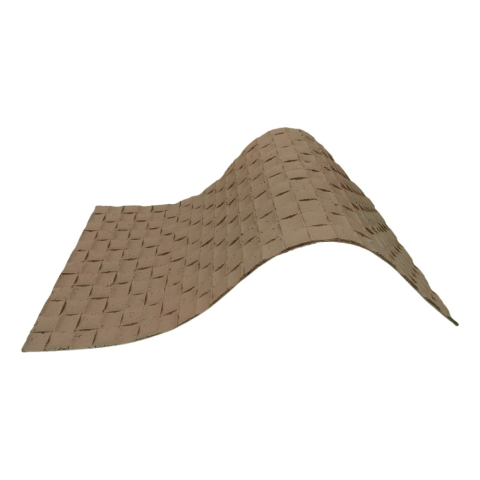 Set 9 panouri decorative flexibile din praf de piatra D7341, ignifuge, strat ceramic UV, 1200x600x2 mm, Maro deschis [3]