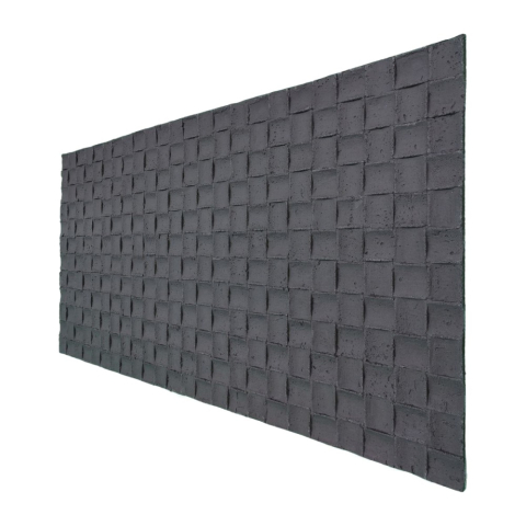 Set 9 panouri decorative flexibile din praf de piatra D7343, ignifuge, strat ceramic UV, 1200x600x2 mm, Gri inchis [2]