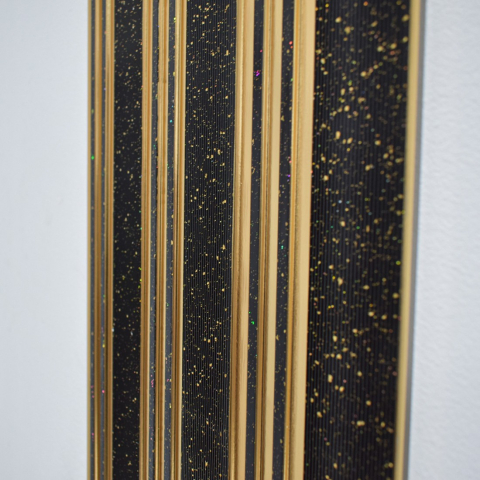 Set riflaje decorative din polimer rigid D5504 - Negru/Auriu, 2700mm x 300 mm x 5mm, 5 buc./set [3]