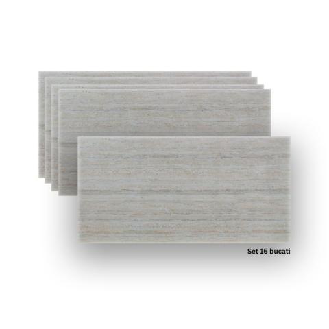 Panouri Decorative - Set plăci decorative D7310 Alb Bejuit, 120cm x 600 mm x 2mm, 16 buc., ~1.15 m²