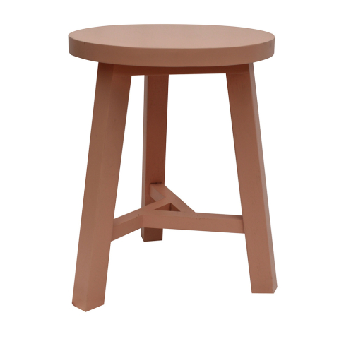 Taburete - Taburet Nontoli orange, Diametru 350 x Înălțime 450 mm, Vopsea mată solid orange