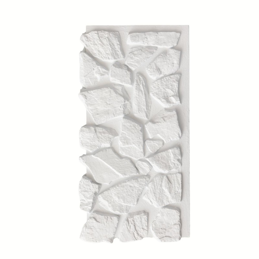 Panou Decorativ 3D Naimeed D7599 - Efect Piatră Naturală - 1200 600 60mm - Alb Alb, 1200 x 600 x 60 mm, 60 mm, 1200 mm, 600 mm, PU, 0.72mp