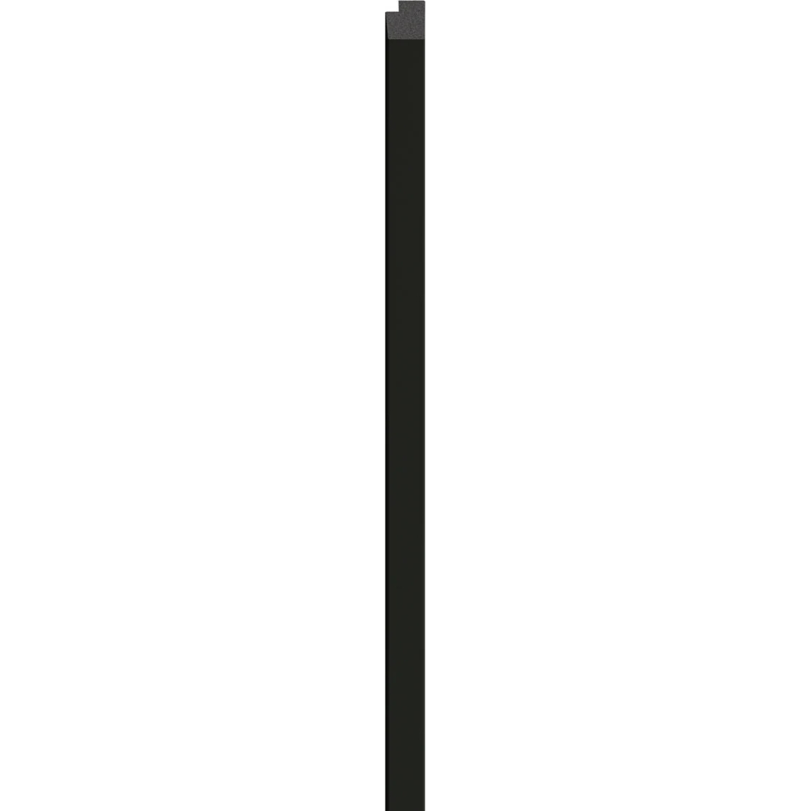 Profil Dreapta lamelar interior VOX Linerio, decor Negru - 1,37 mp cutie (24 bucati), 2650 21,5 21 mm, Polistiren Extrudat XPS Negru, 2650 x 21.5 x 21
