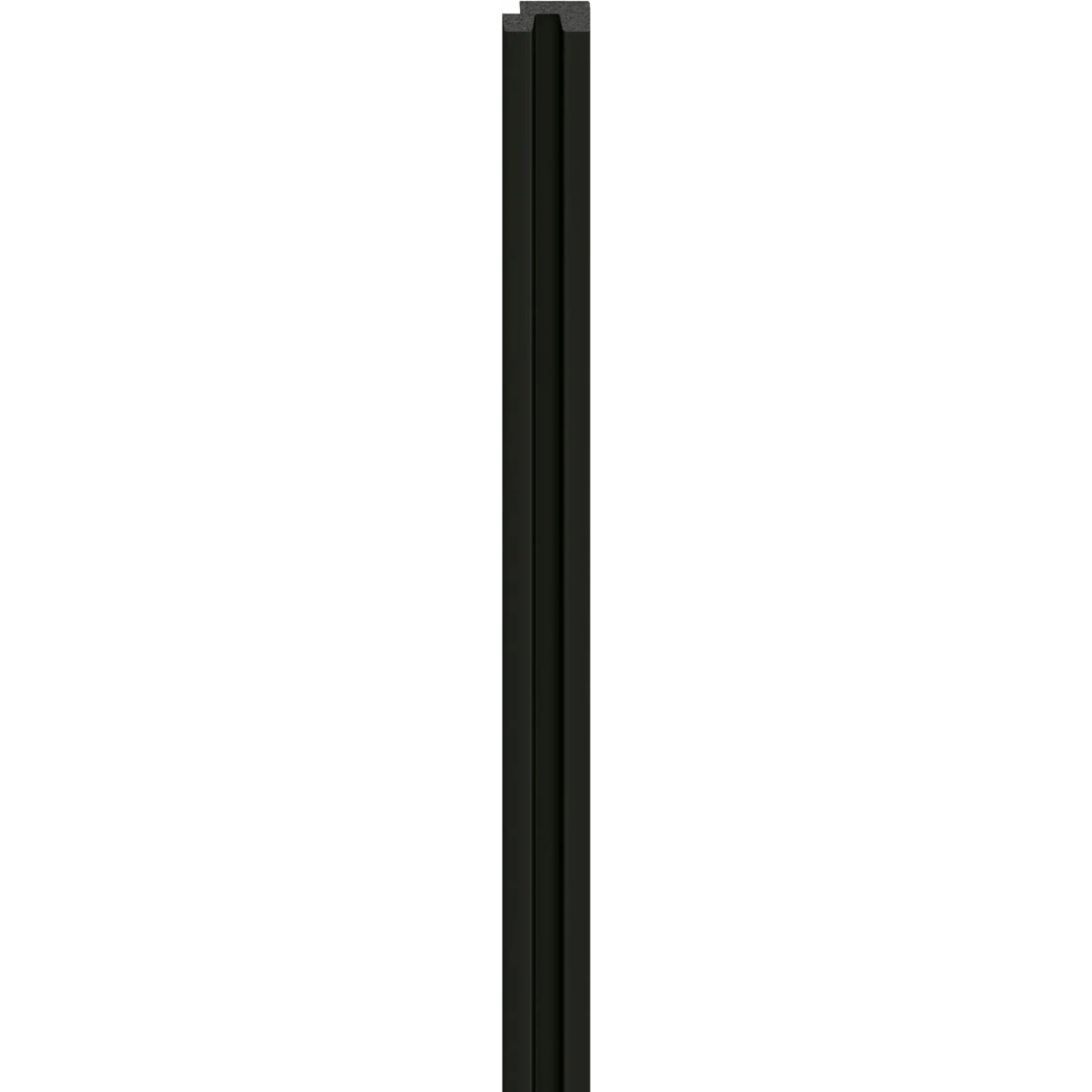 Profil Dreapta lamelar interior VOX Linerio, decor Negru - 2,23 mp cutie (24 bucati), 2650 35 12 mm, Polistiren Extrudat XPS Negru, 2650 x 35 x 12 mm,