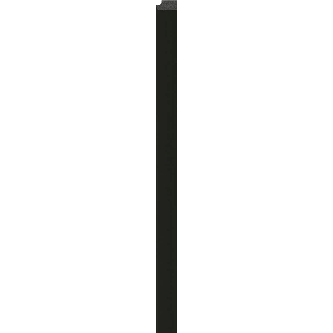 Profil Dreapta lamelar interior VOX Linerio, decor Negru - 2,41 mp cutie (35 bucati), 2650 26 12 mm, Polistiren Extrudat XPS Negru, 2650 x 26 x 12 mm,