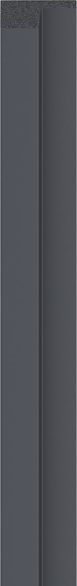 Profil Stanga lamelar interior VOX Linerio, decor Antracit - 1,94 mp cutie (12 bucati), 2650 61 21 mm, Polistiren Extrudat XPS Antracit, 2650 x 61 x