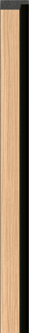 Profil Stanga lamelar interior VOX Linerio, decor Natural Negru - 2,34 mp cutie (21 bucati), 2650 42 12 mm, Polistiren Extrudat XPS Natural Negru,