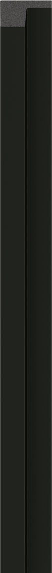 Profil Stanga lamelar interior VOX Linerio, decor Negru - 1,34 mp cutie (12 bucati), 2650 42 21 mm, Polistiren Extrudat XPS Negru, 2650 x 42 x 21 mm,