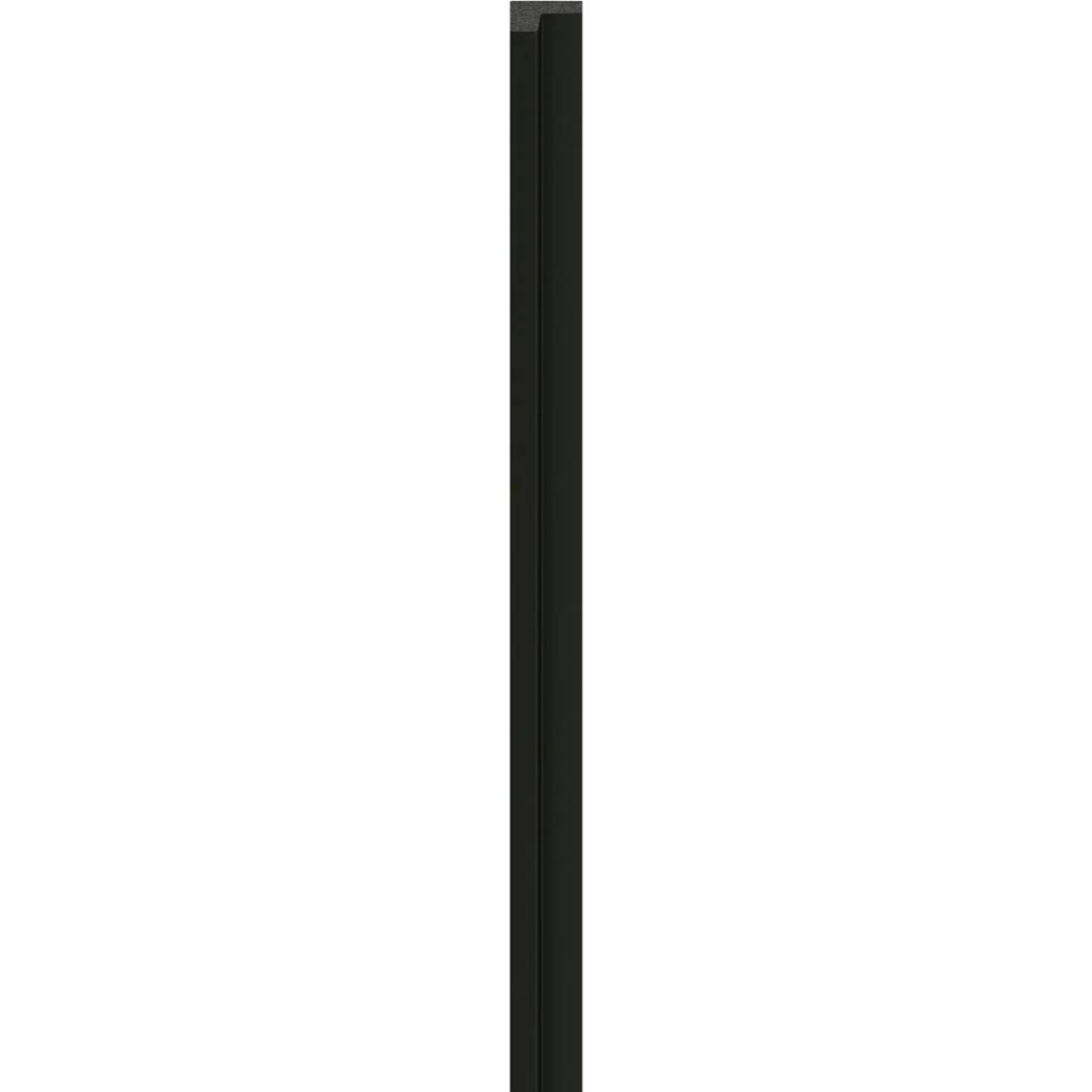 Profil Stanga lamelar interior VOX Linerio, decor Negru - 2,67 mp cutie (36 bucati), 2650 28 12 mm, Polistiren Extrudat XPS Negru, 2650 x 28 x 12 mm,