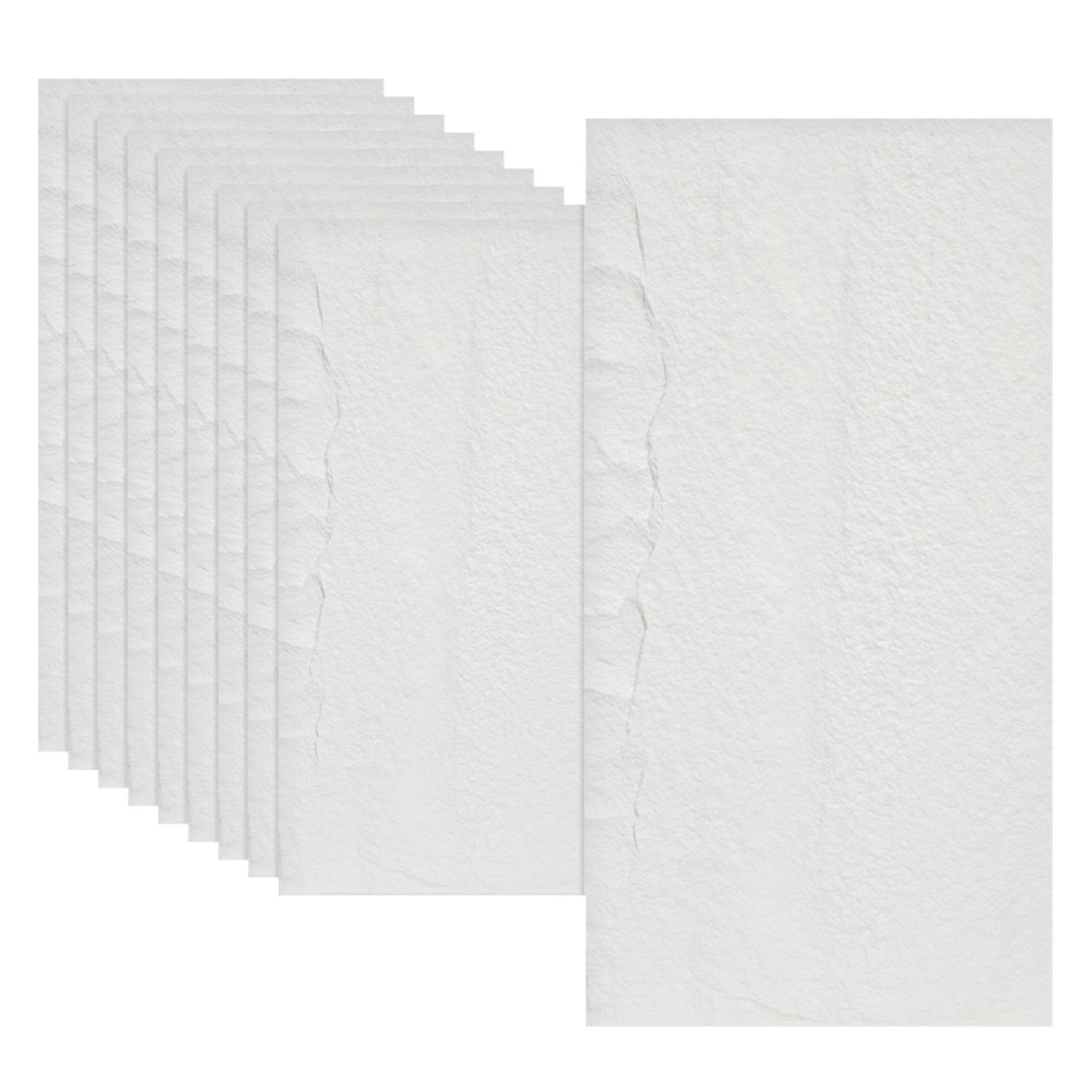 Set 4   Panou Decorativ 3D Naimeed D5738 - Design Elegant - 1200 600 30mm - Alb Alb, 1200 x 600 x 30 mm, 4, PU, 2.88 mp