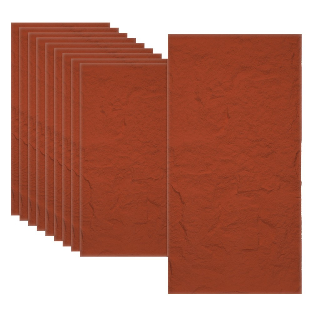 Set 4   Panou Decorativ 3D Naimeed D5745 - Design Elegant - 1200 600 30mm - Rosu Rosu, 1200 x 600 x 30 mm, 4, PU, 2.88 mp