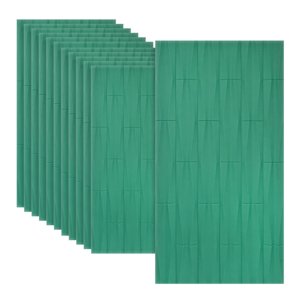 Set 12   Panou Decorativ 3D Naimeed D5776 - Design Elegant - 1200 600 25mm - Turcoaz Turcoaz, 1200 x 600 x 25 mm, 12, PU, 8.64 mp