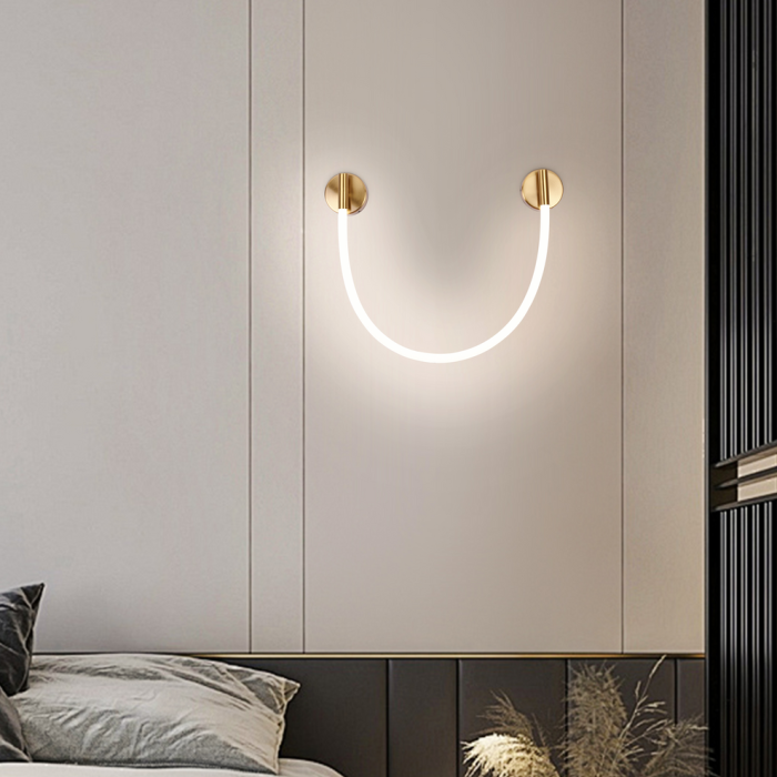 Aplica LED 50 cm auriu - lumina calda, rece, neutru este special conceputa pentru montarea pe perete in holurile sau incaperile cu aspect modern [4]
