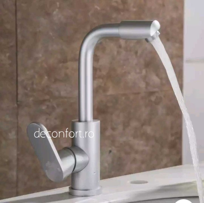 Baterie aluminiu montare chiuveta Banff pipa medie perlator rotativ [2]