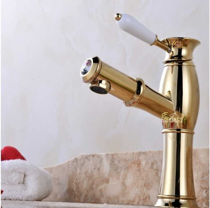 Baterie antichizata Borno Gold Luxury  dus extractabil montare chiuveta [2]