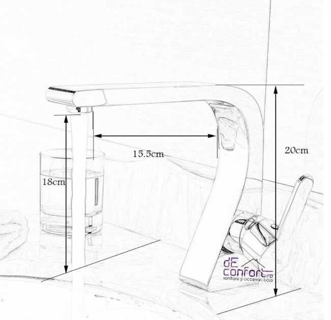 Baterie antichizata bronz montare lavoar Cooper Dark - monocomanda aspect modern [3]