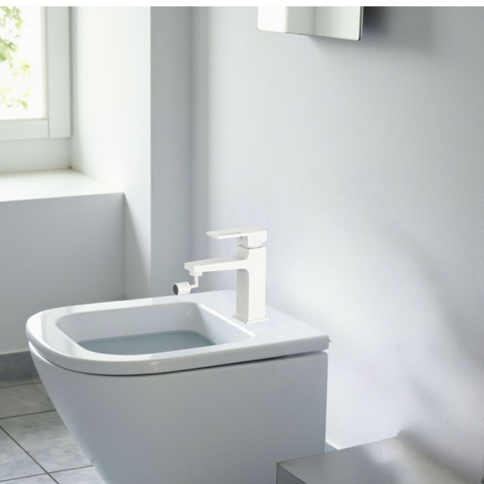 Baterie sanitara bideu  din alama culoare alba MILO [3]