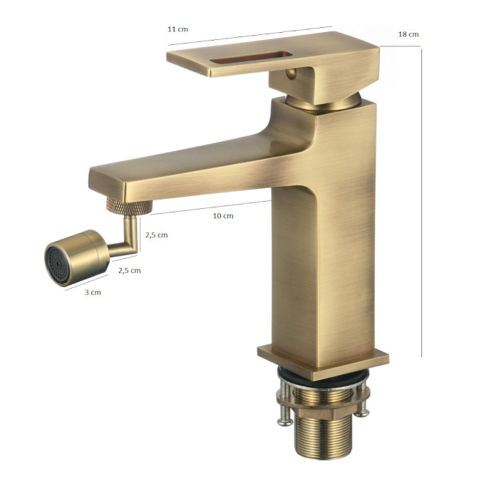 Baterie bideu bronz antichizat MILO [4]